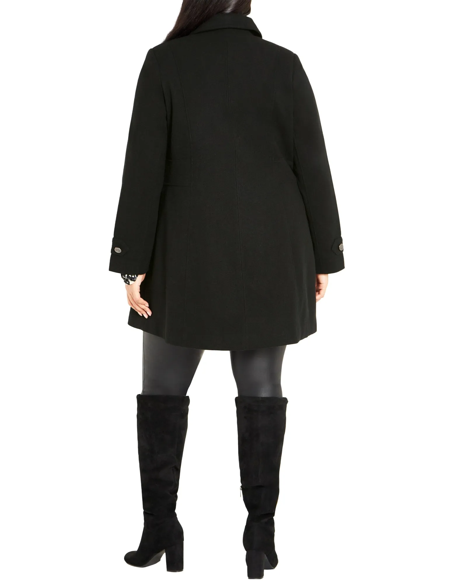 Shelly Military Coat | Black