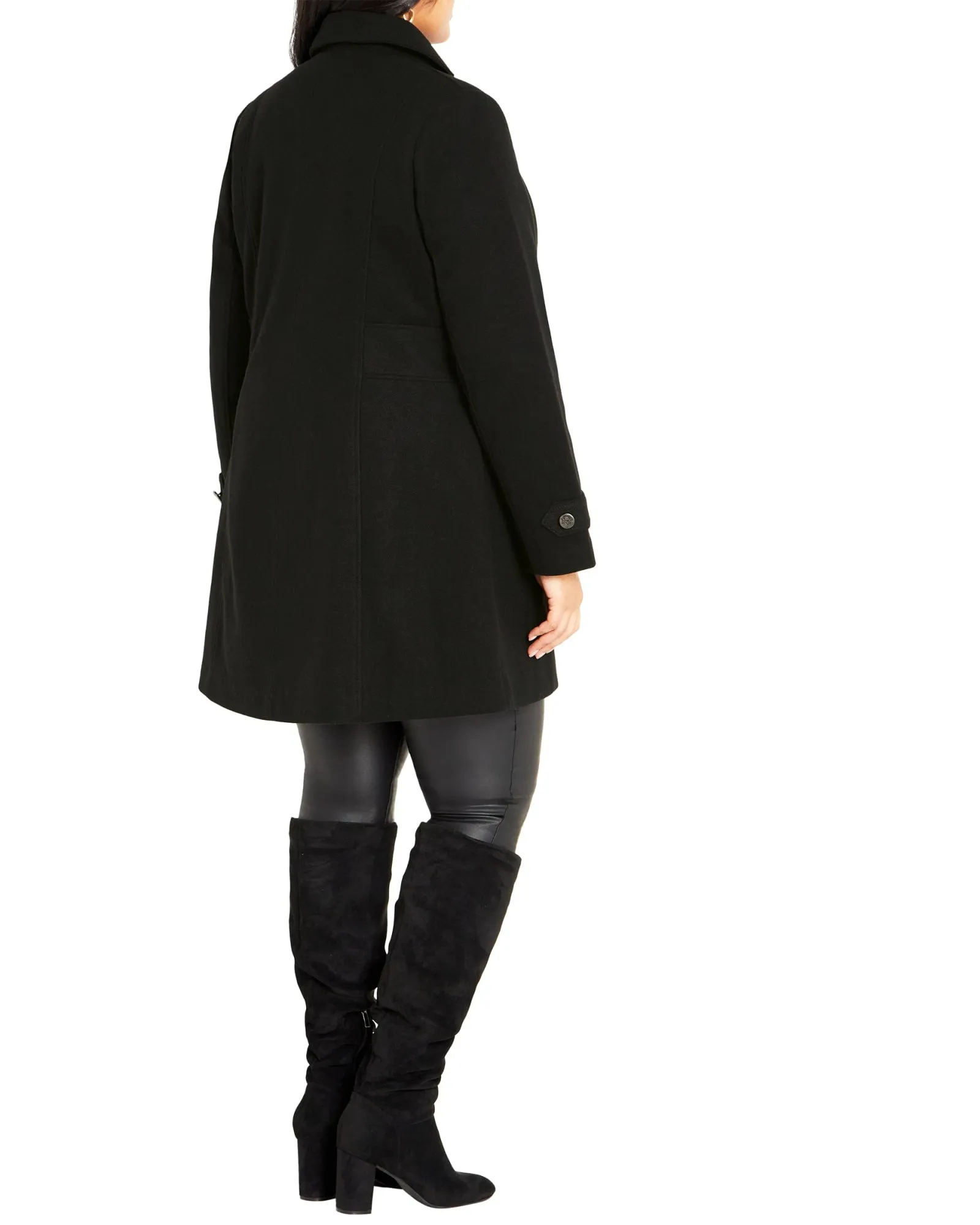 Shelly Military Coat | Black