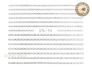 Silver Chain Nail Art Sticker - 1 pc (DTL-94S)