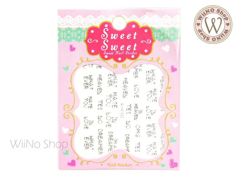 Silver Dreamer Nail Art Sticker - 1 pc (QJ-G1020S)