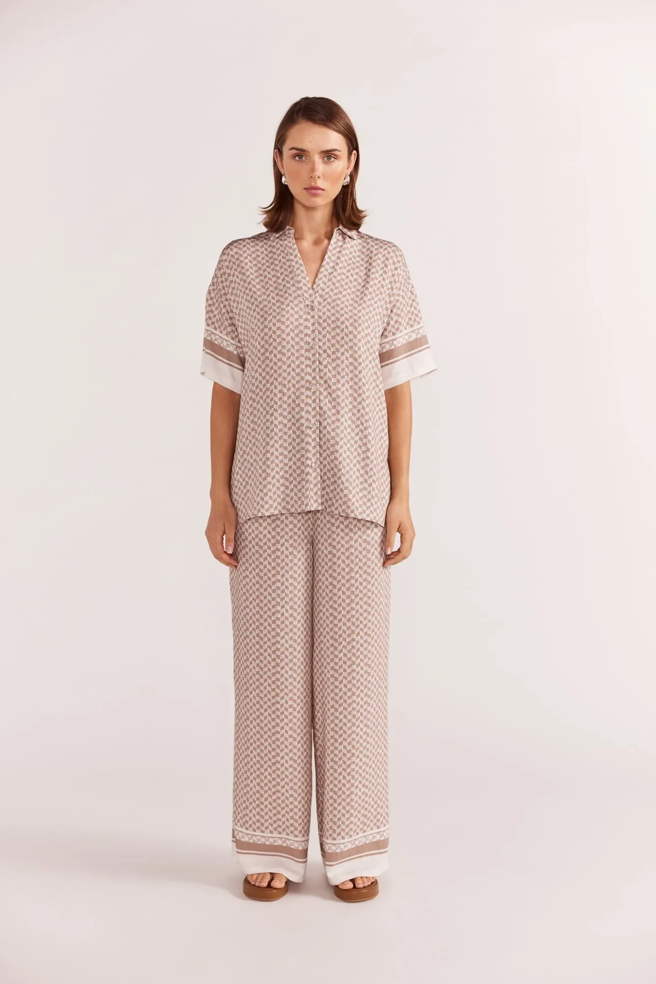 Soleil Drawstring Pants | Beige