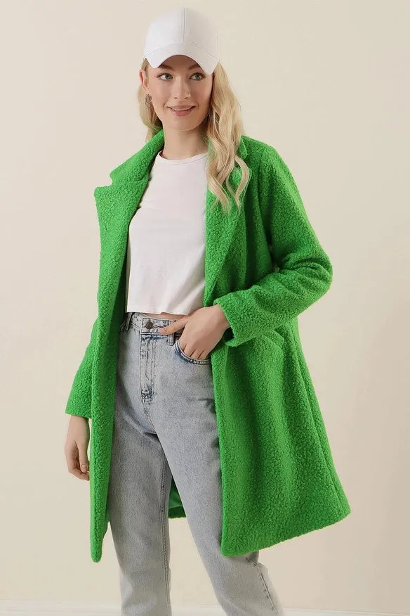 Stylish Classy Women Coat Green