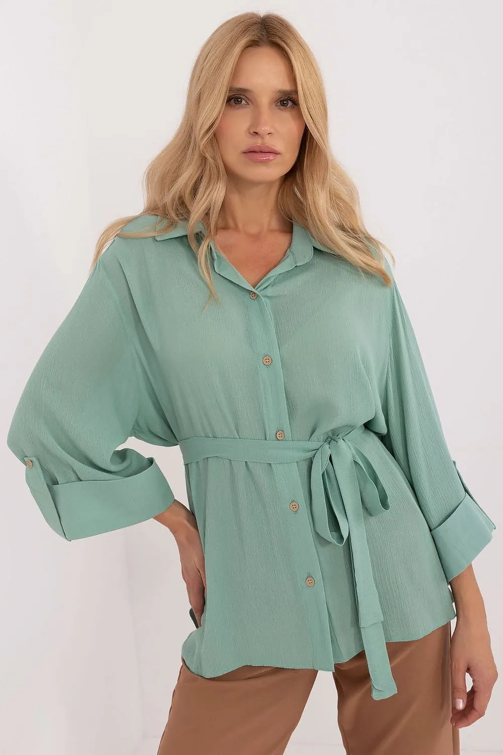 TEEK - Buttoned Belted Shirt