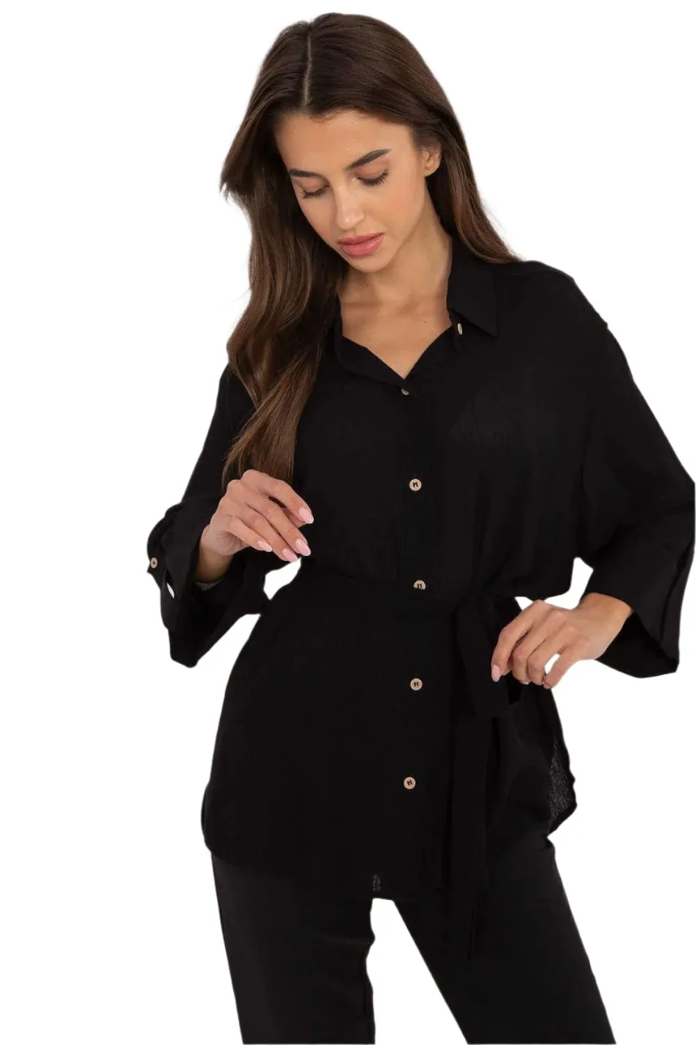 TEEK - Buttoned Belted Shirt