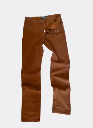 Teleria Zed Moleskin Five Pocket In Ruggine Old