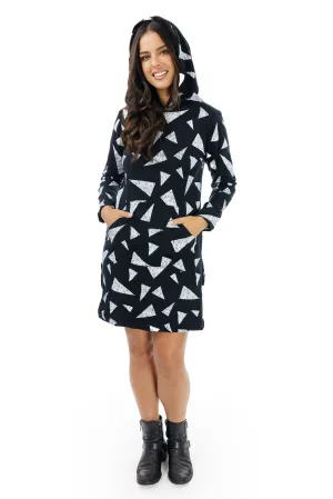 Triangle Slices Hoodie Dress