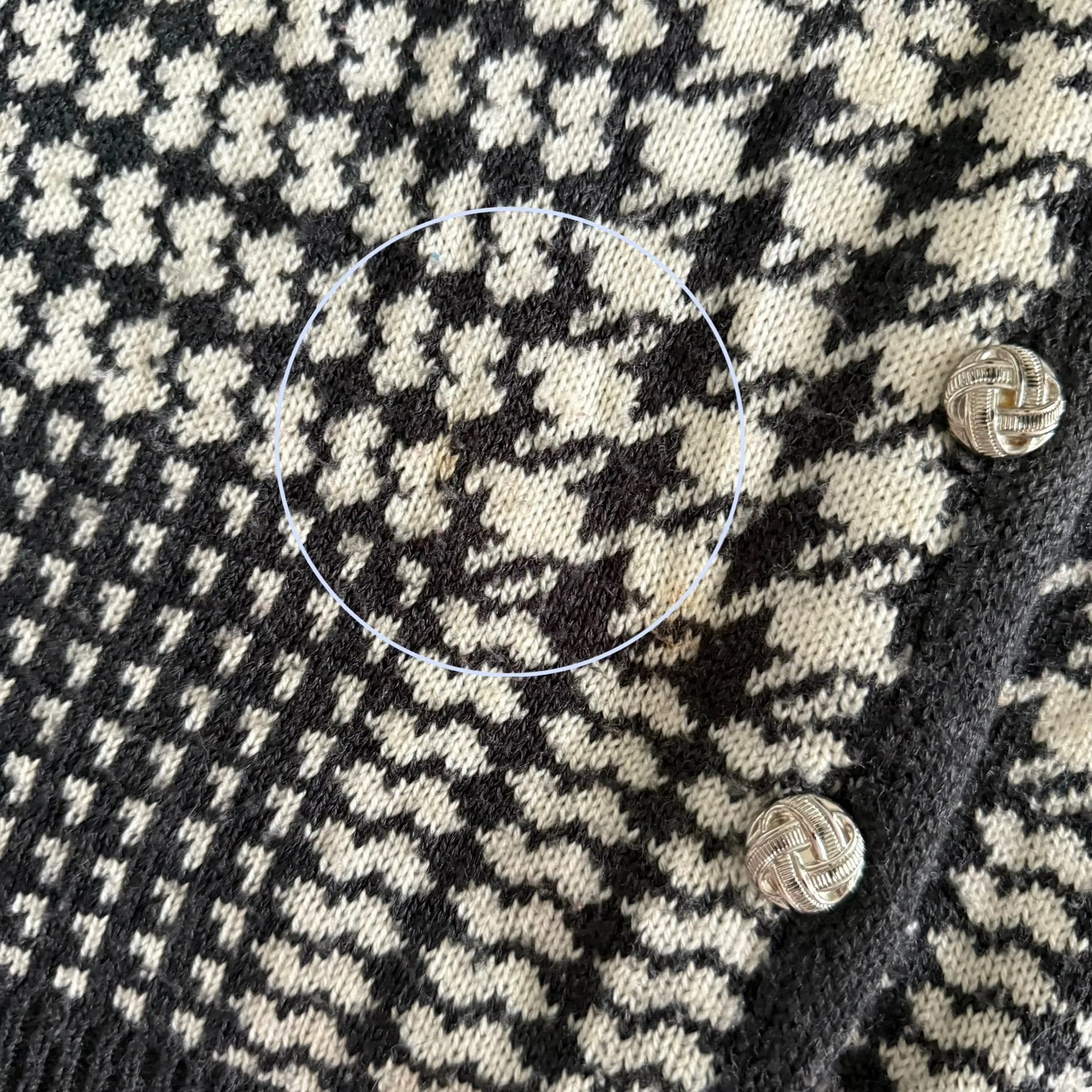 Vintage TanJay, Floral Houndstooth Cardigan