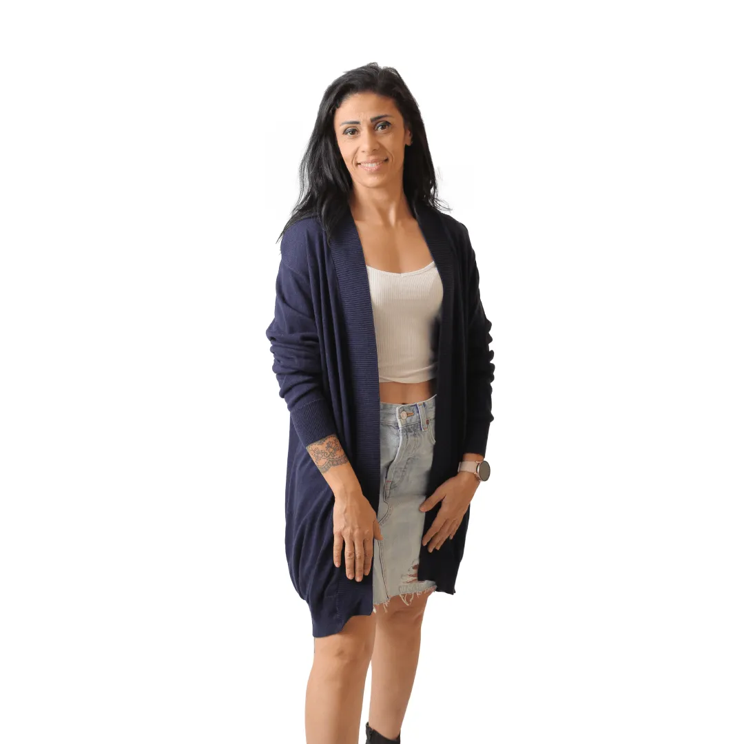 Women AE Cotton Cardigan - Dark Blue